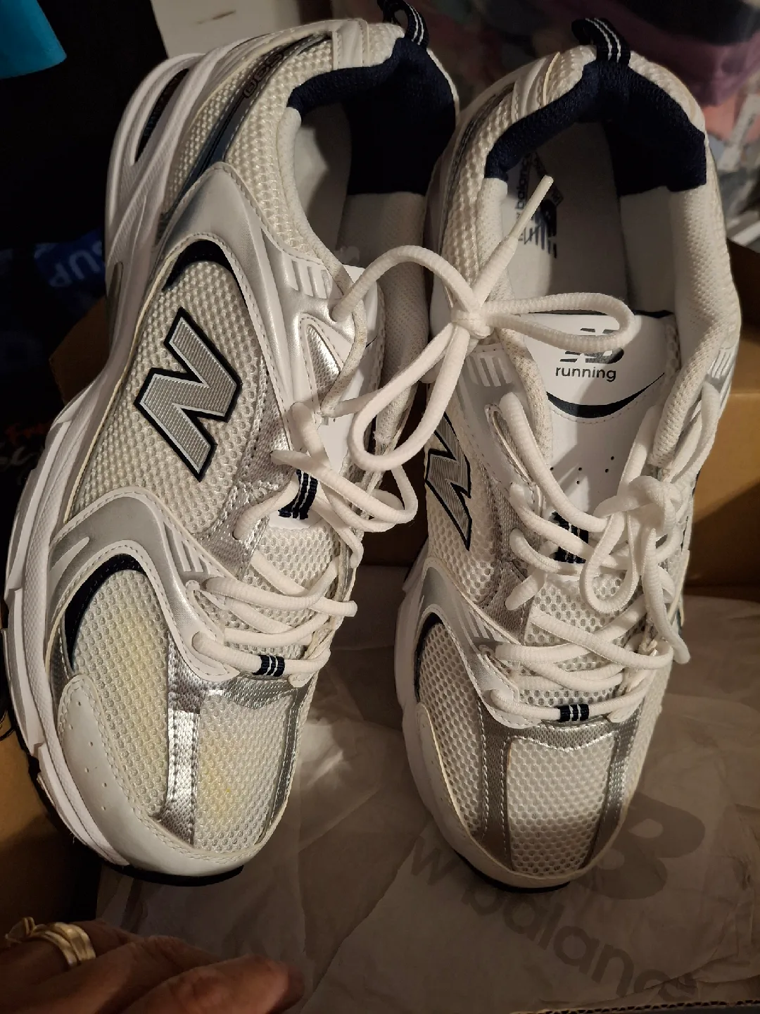 New Balance 530 Running Shoes - White/Blue - Size 13