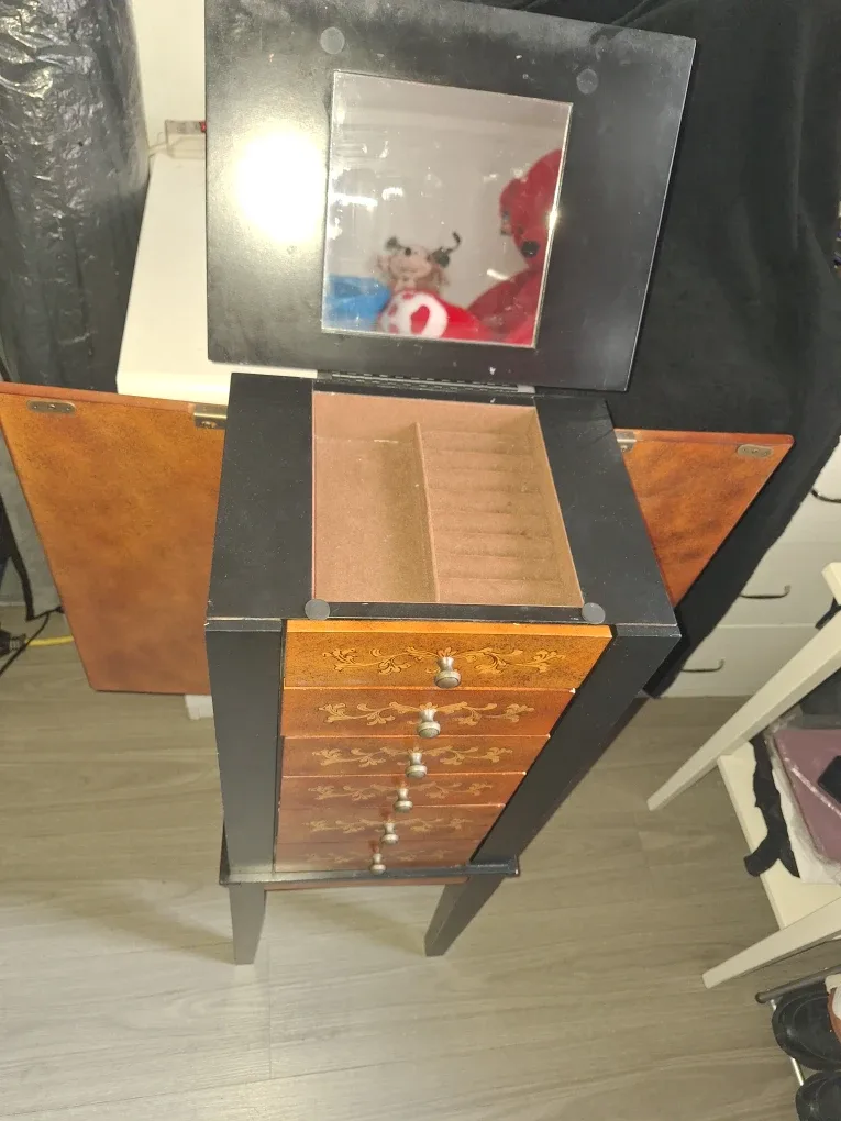 Jewelry Armoire with Mirror & Drawers image indicator(5)