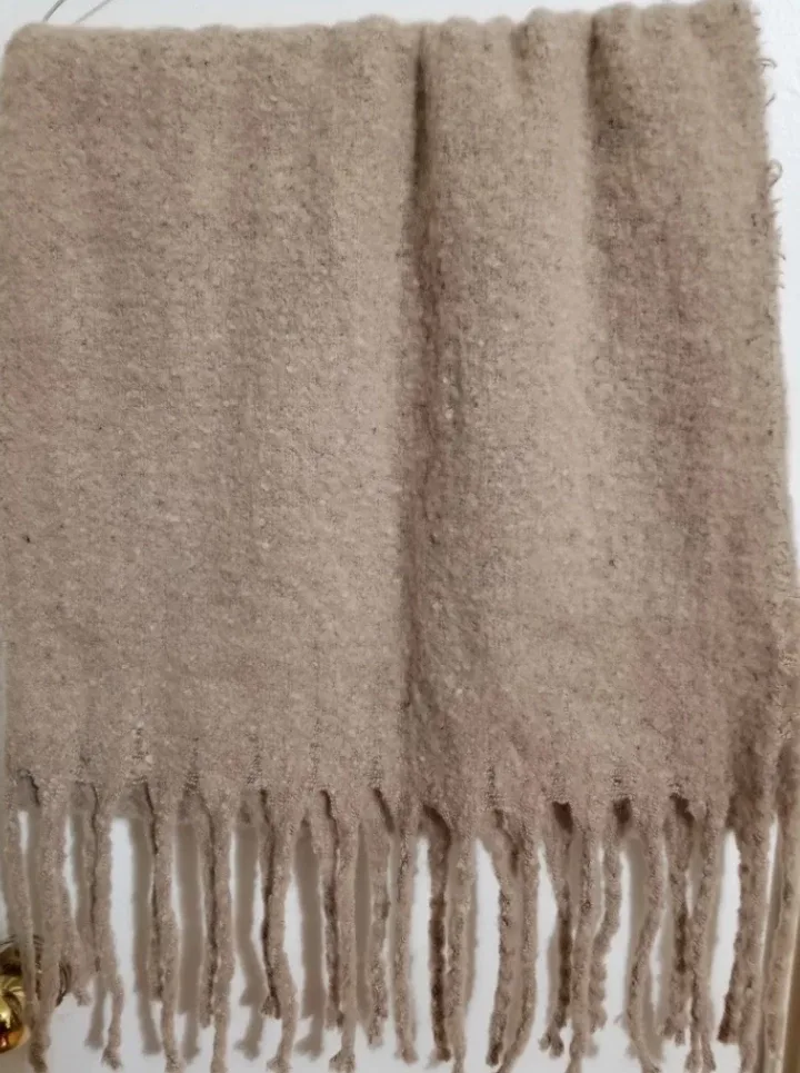 Beige Fringe Scarf image indicator(2)