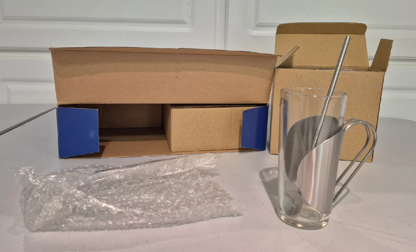 Set of 8 Stainless Steel Specialty Coffee Cups with Spoons image indicator(3)