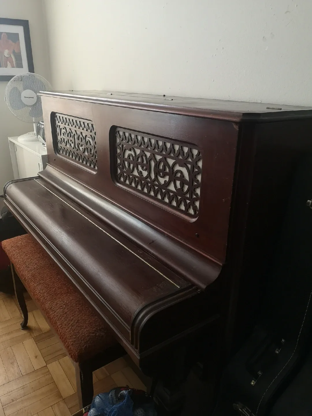 Heintzman & Co Antique Piano + Music Cupboard thumbnail