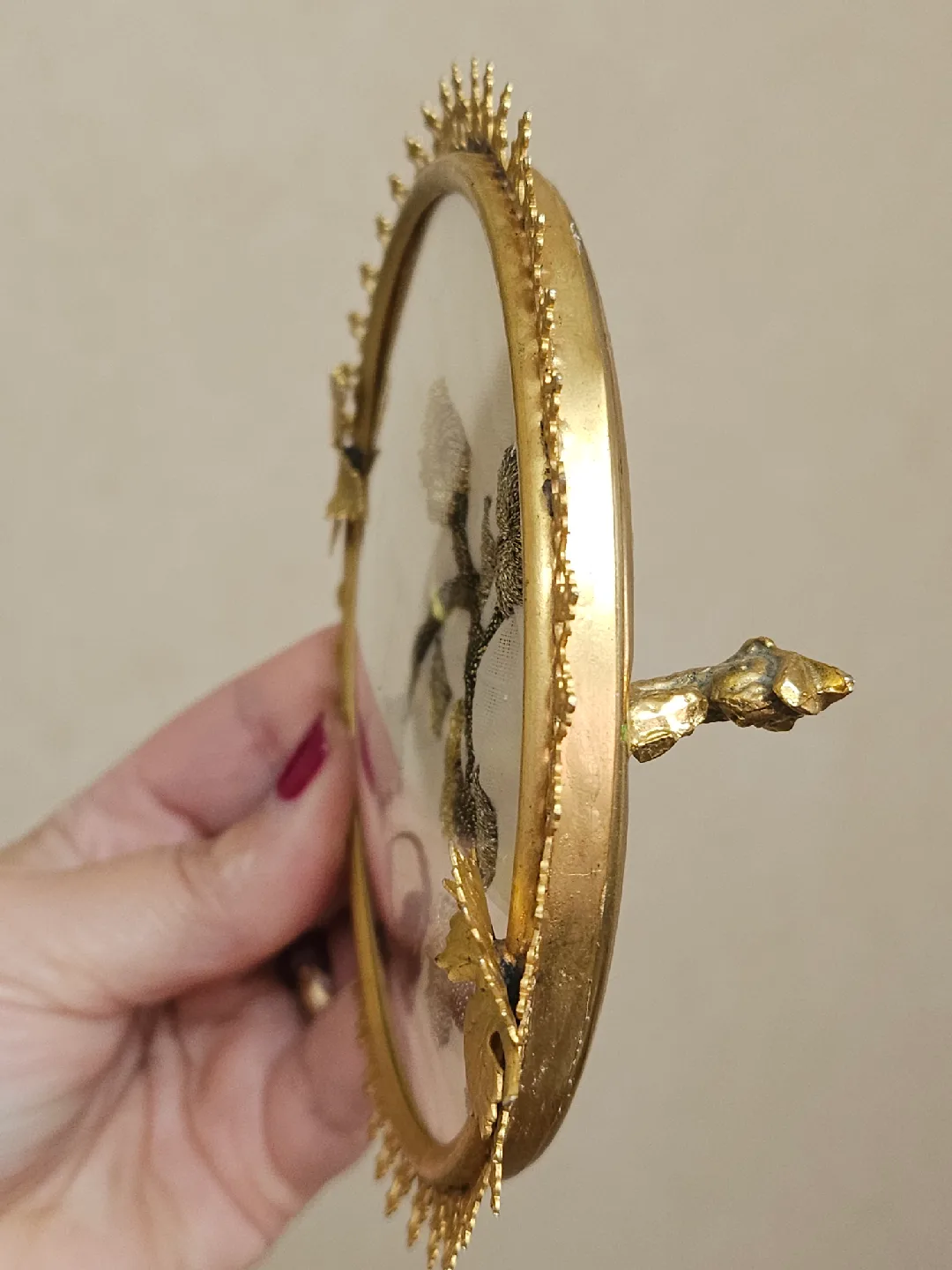 vintage Victorian mourning hair art piece image indicator(7)