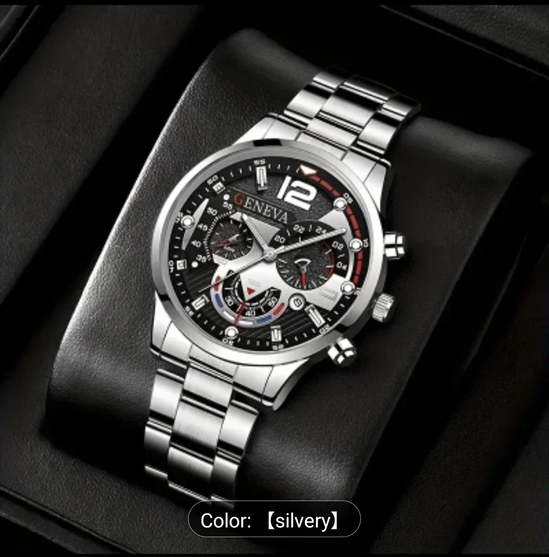 ENEVA Silver Men's Quartz Watch