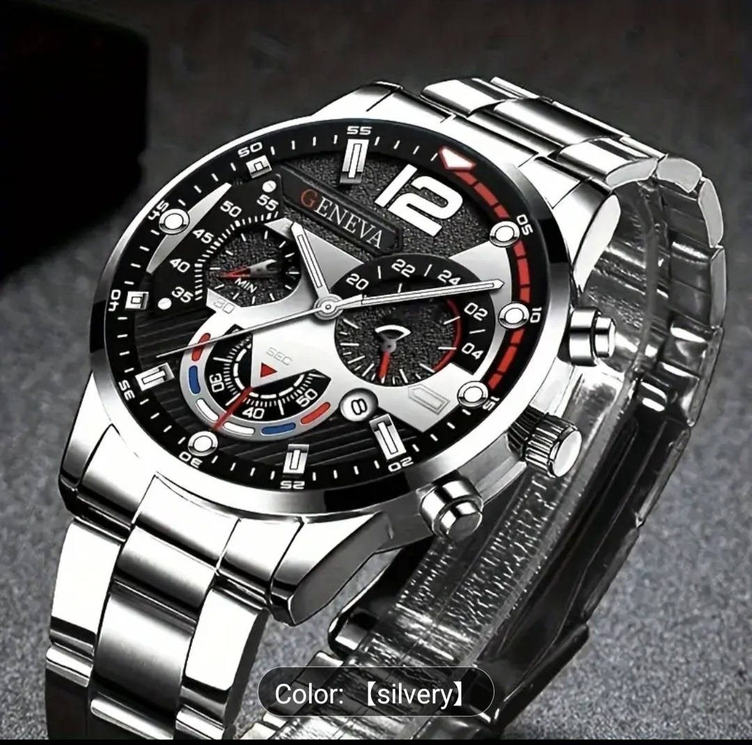 ENEVA Silver Men's Quartz Watch - photo 2
