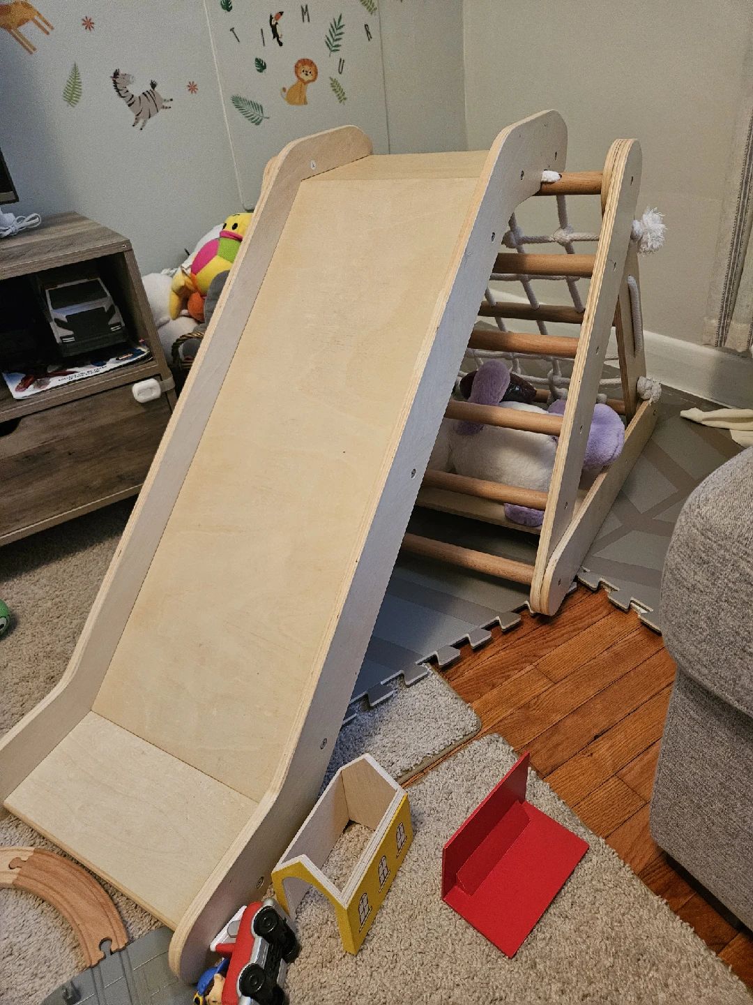 Wooden Climbing Slide