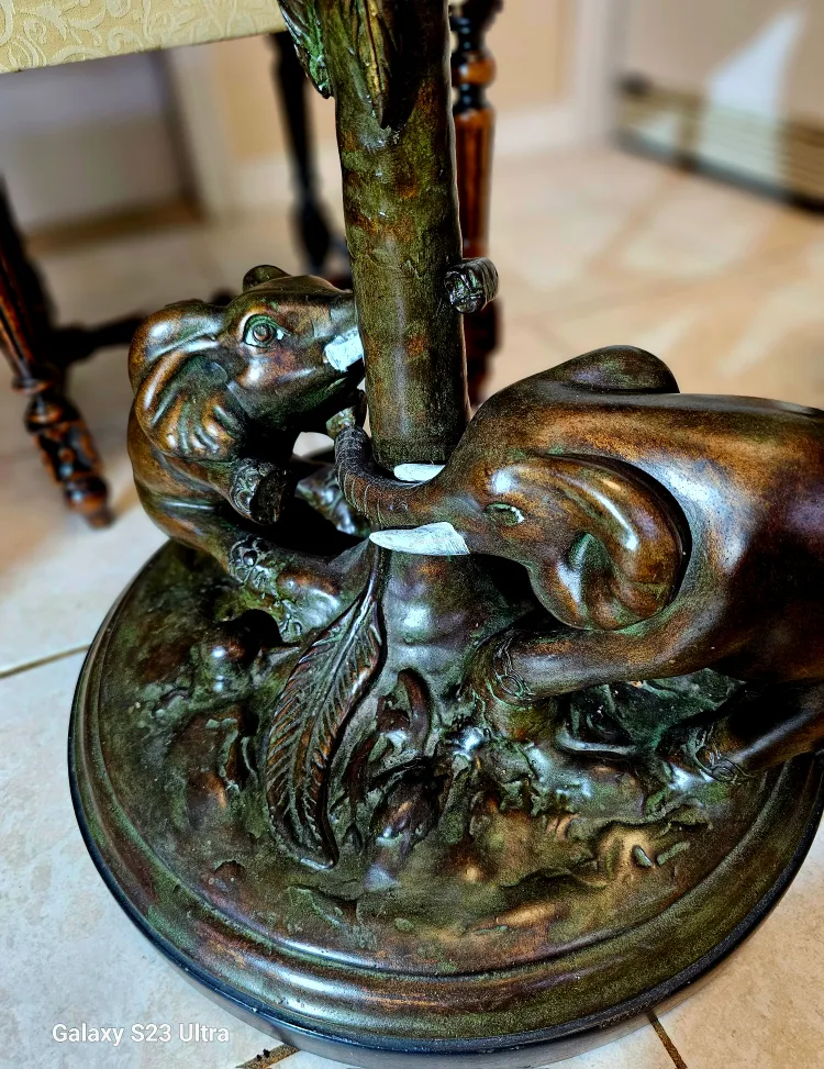 Unique Palm Tree Glass Top Table image indicator(2)