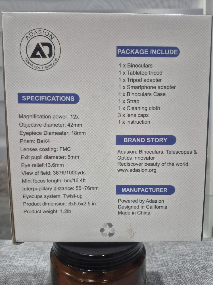 Adasion 12x42 HD Binoculars image indicator(2)