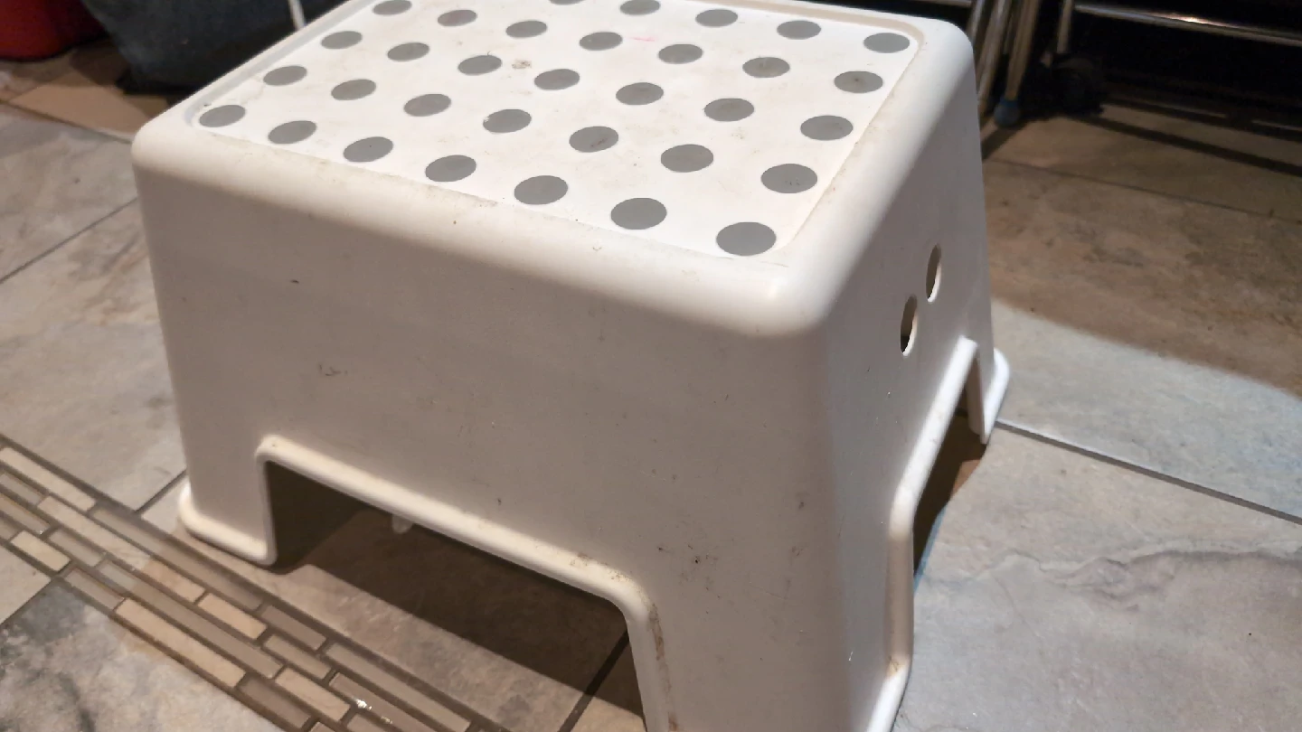 Marchepied en plastique blanc - photo 2