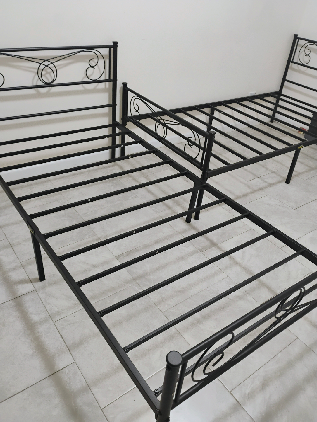 2 Metal Bed Frame - Black