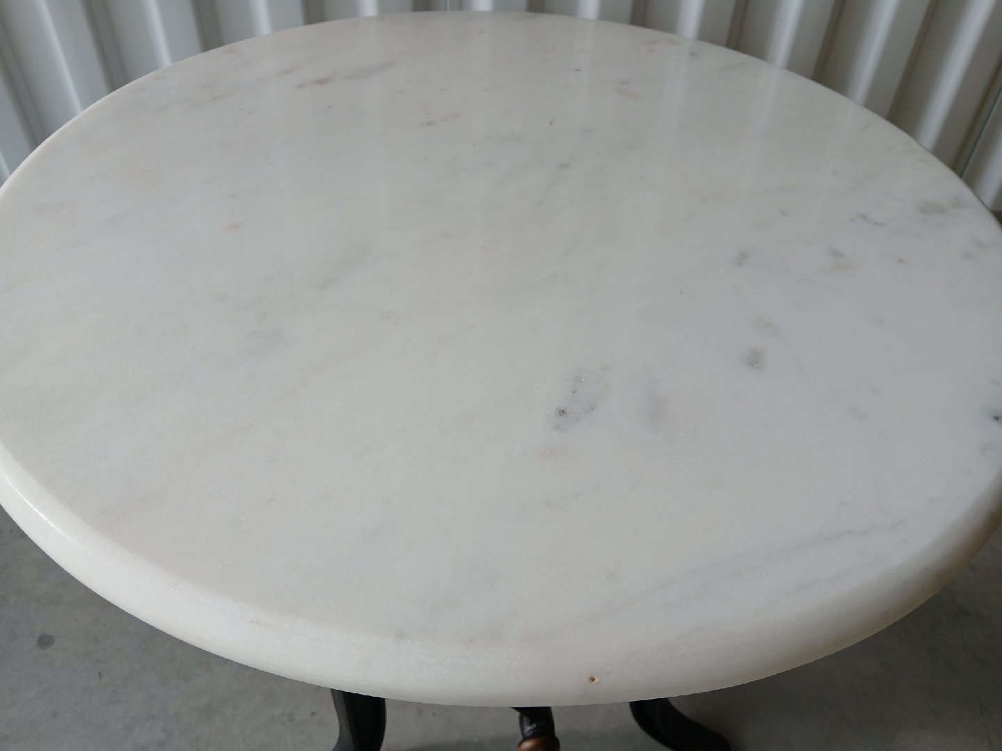 Marble Top Cast Iron Adjustable Table - photo 2