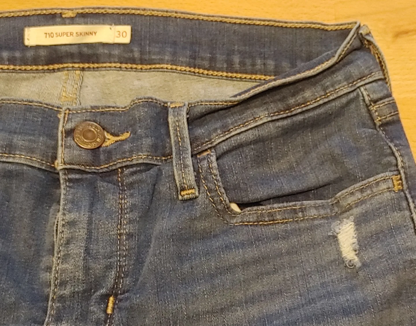 Womens Red Tab Jeans image indicator(7)