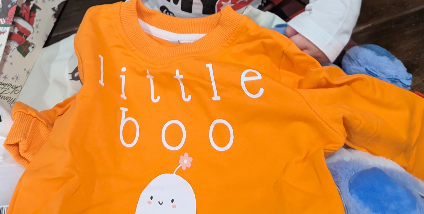 Little Boo Orange Sweatshirt 🥕 thumbnail