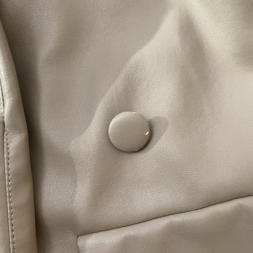Chic Vegan Leather Jacket Size S - photo 4