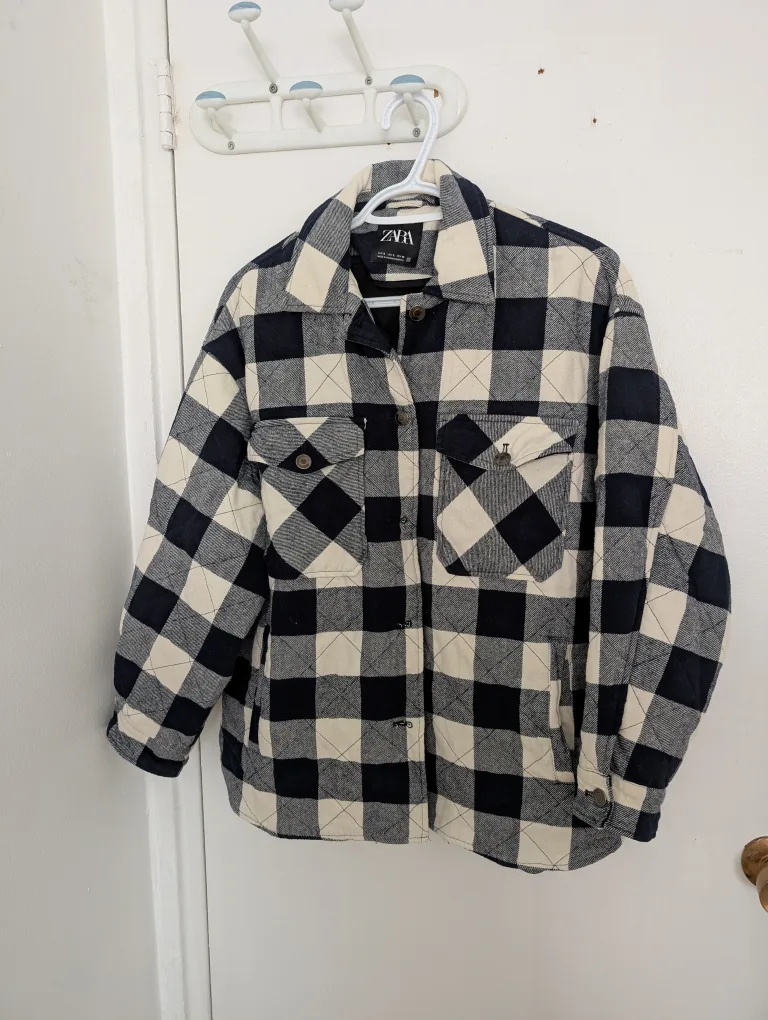 Zara Plaid Quilted Jacket