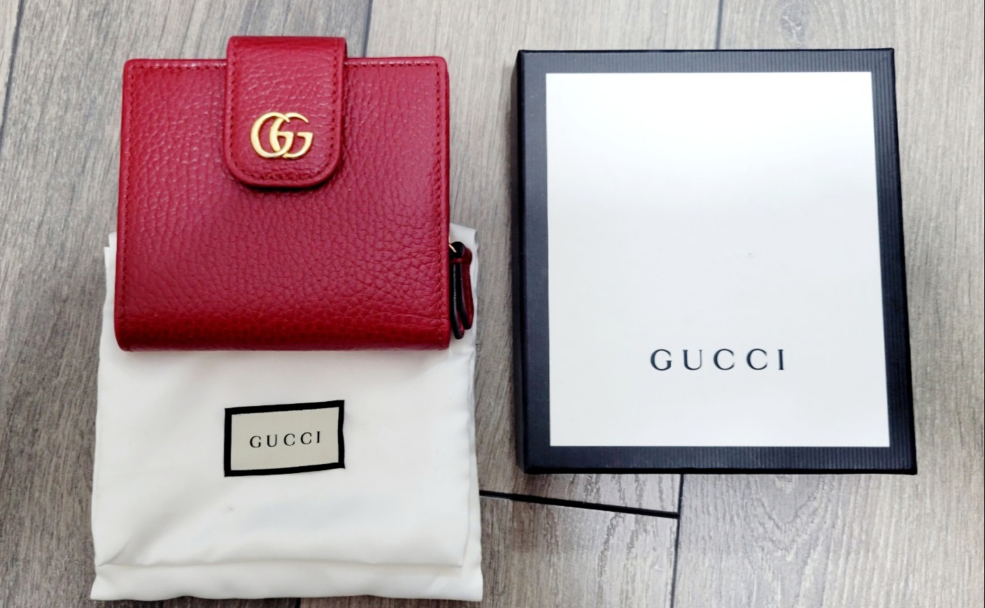 Gucci Red Leather Wallet