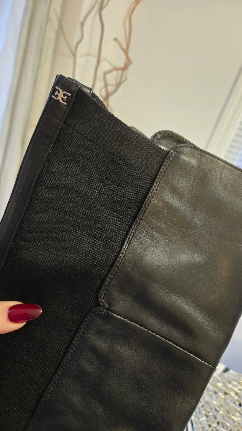 Sam Edelman Black Leather Boots, Size 8 image indicator(2)