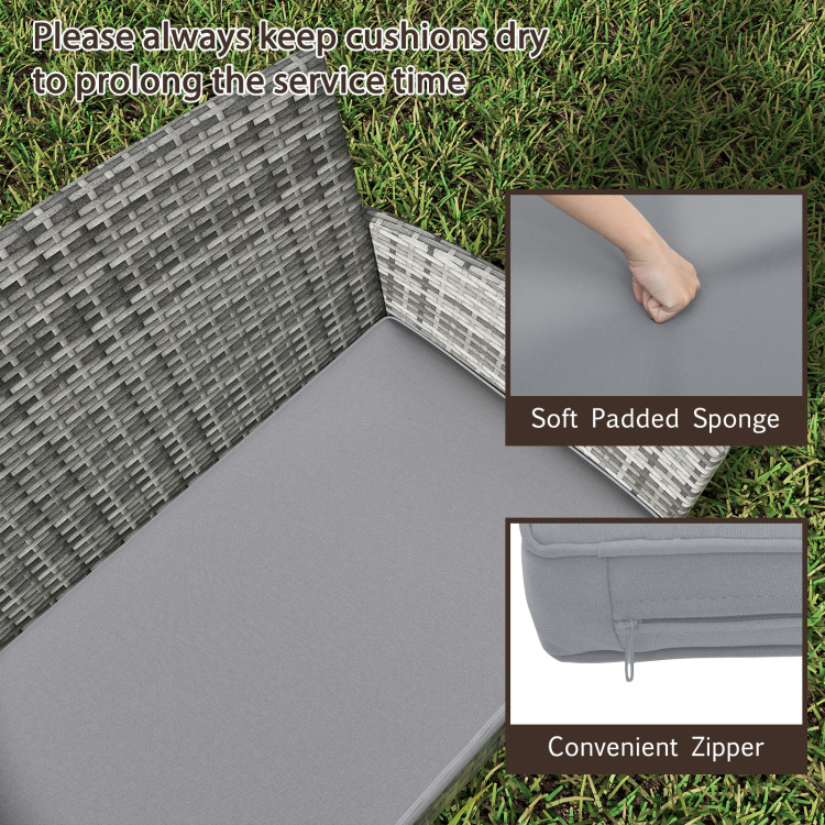 NEW in box 4-Piece Outdoor Rattan Patio Furniture Set - Gray - photo 3