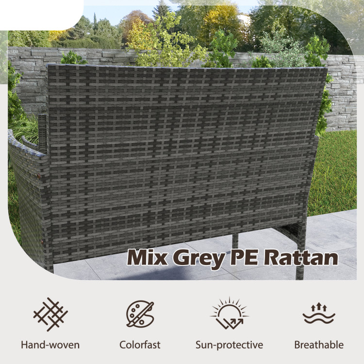 NEW in box 4-Piece Outdoor Rattan Patio Furniture Set - Gray - photo 5