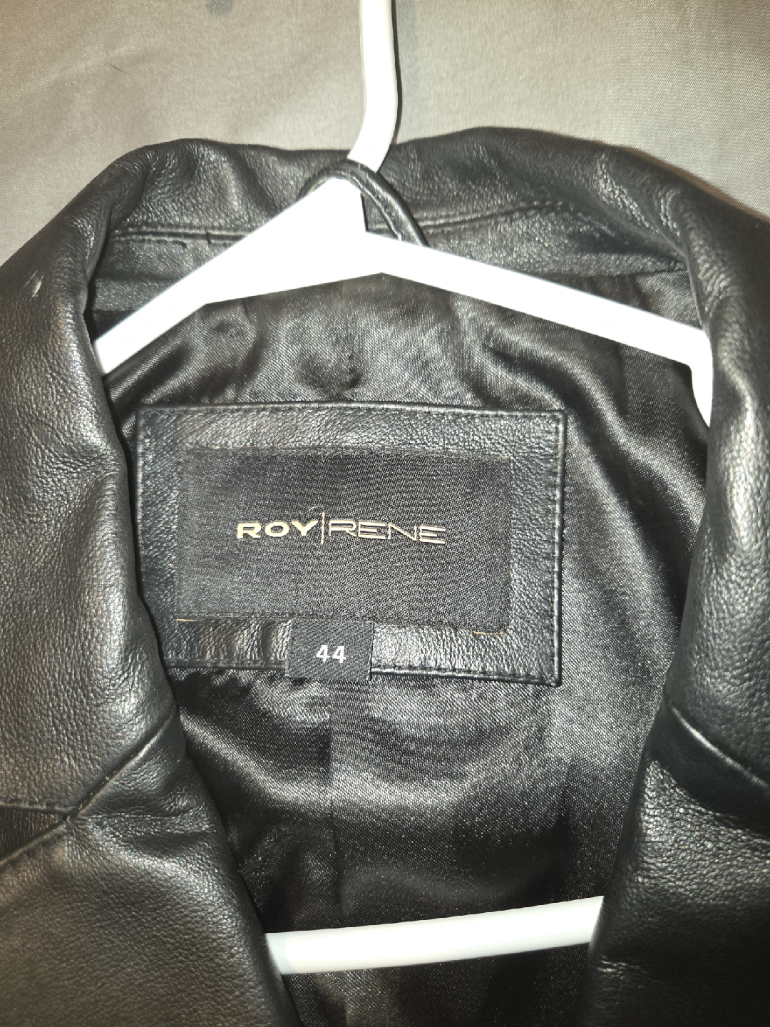 Roy Rene Black Leather Jacket Size 44 - photo 2