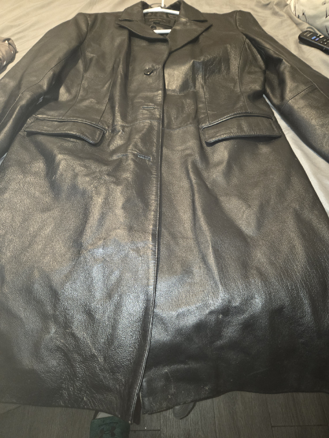 Roy Rene Black Leather Jacket Size 44 - photo 3