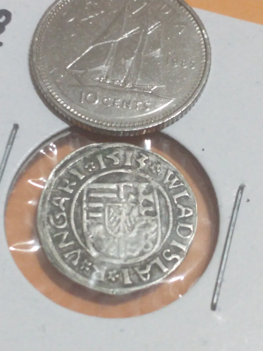 Lovely 1513 Hungary Wladislaw III silver denar #1694 image indicator(5)