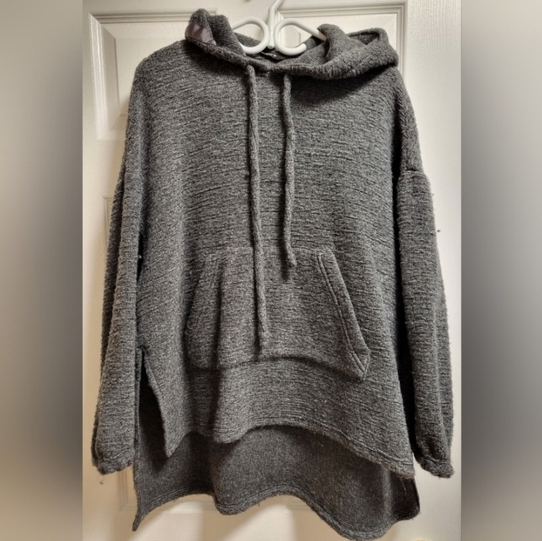 Grey Hoodie with Pouch Pocket - Zara