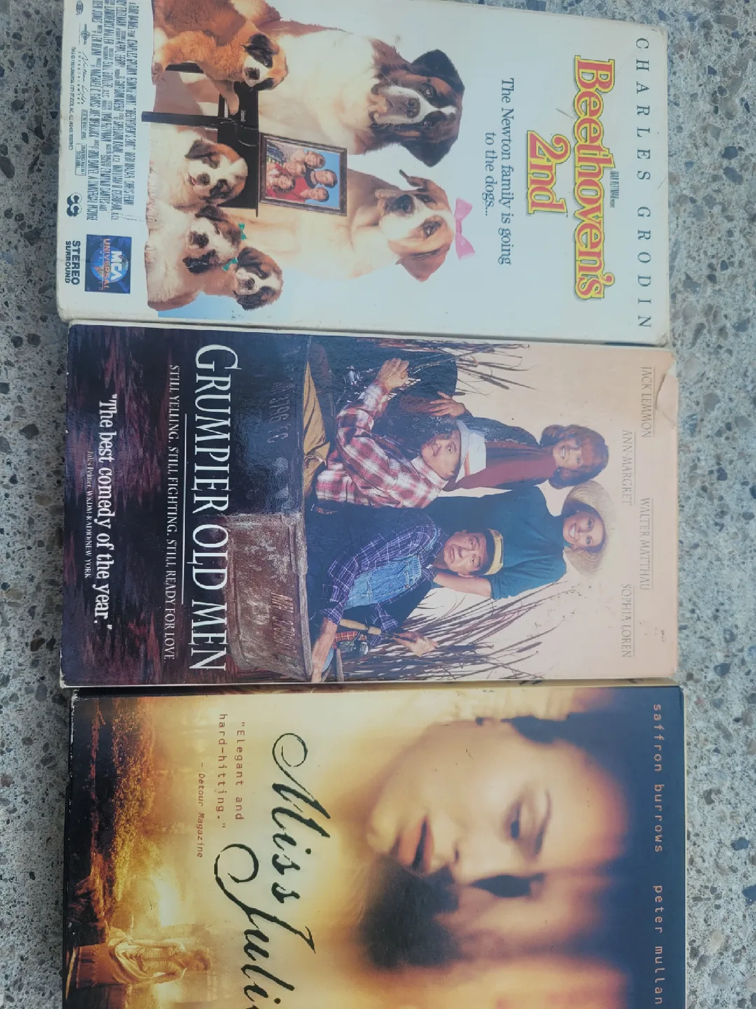 VHS Lot: Beethoven's 2nd, Grumpier Old Men, Miss Julie thumbnail