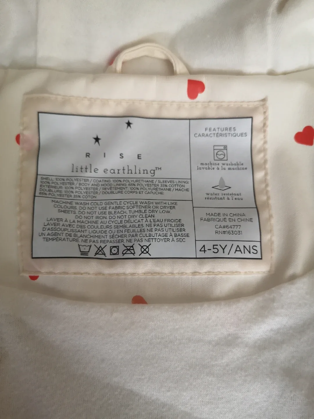 Rise Little Earthling Raincoat - Size 4-5 Years image indicator(2)