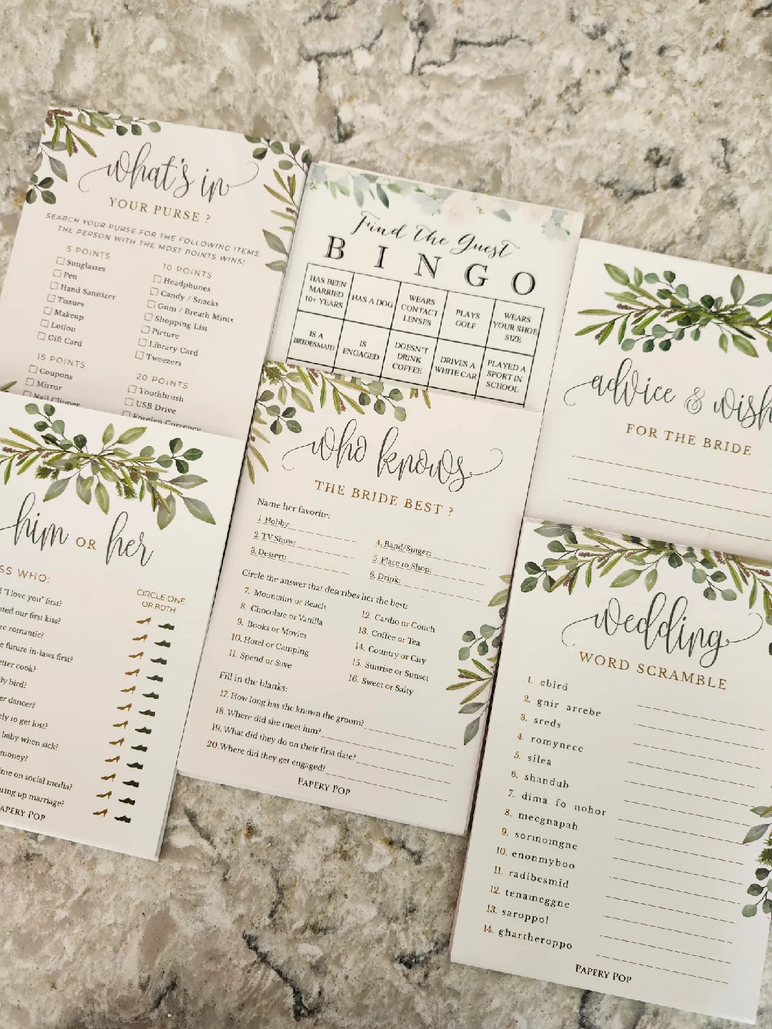 $80 Value, Bridal Shower Bundle, Engagement Shower image indicator(10)