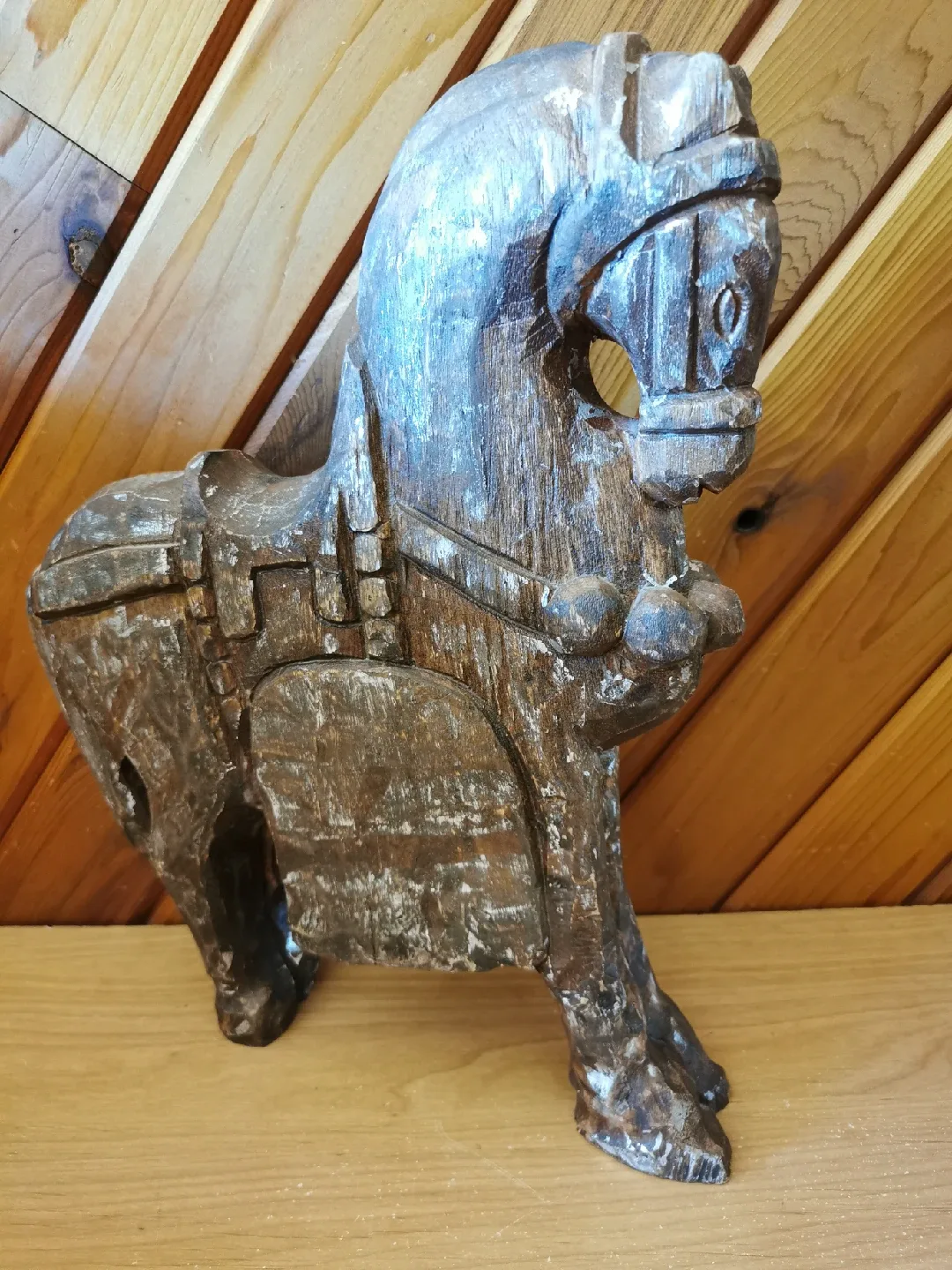 Large Vintage Wooden Horse