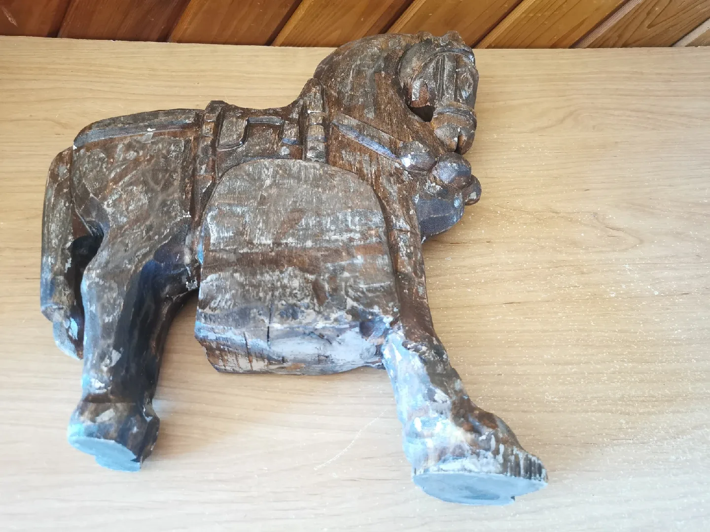 Large Vintage Wooden Horse image indicator(3)