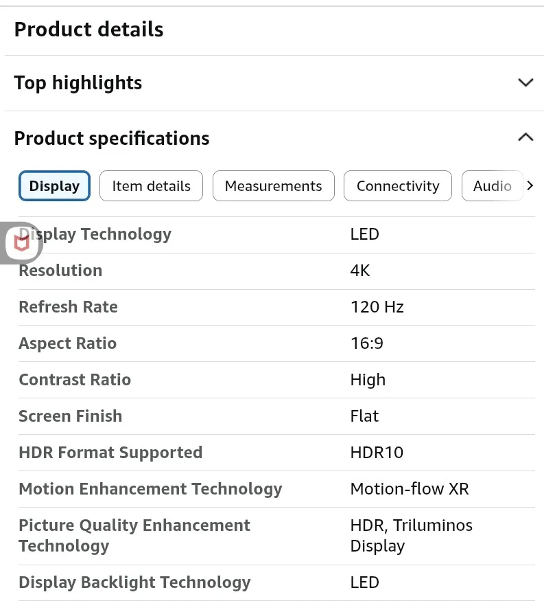 Sony XBR-85X850G 85-Inch 4K Ultra HD LED TV image indicator(2)