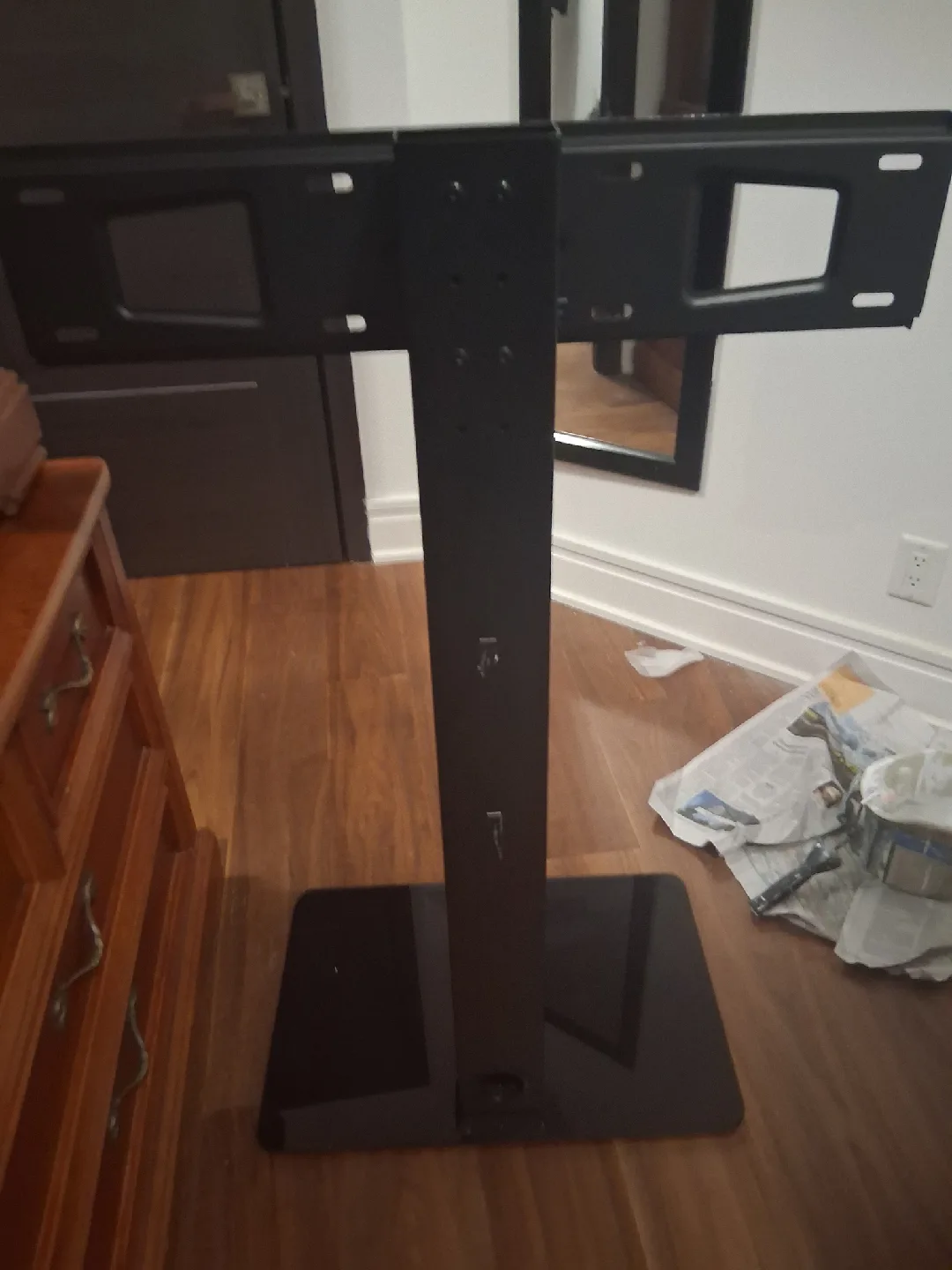 PERLESMITH Universal TV Stand - Black image indicator(3)