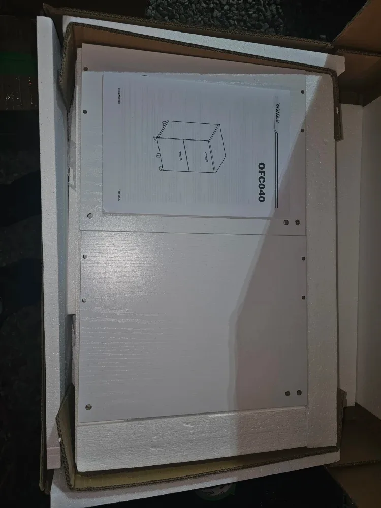 VASAGLE White File Cabinet with 2 Drawers image indicator(4)