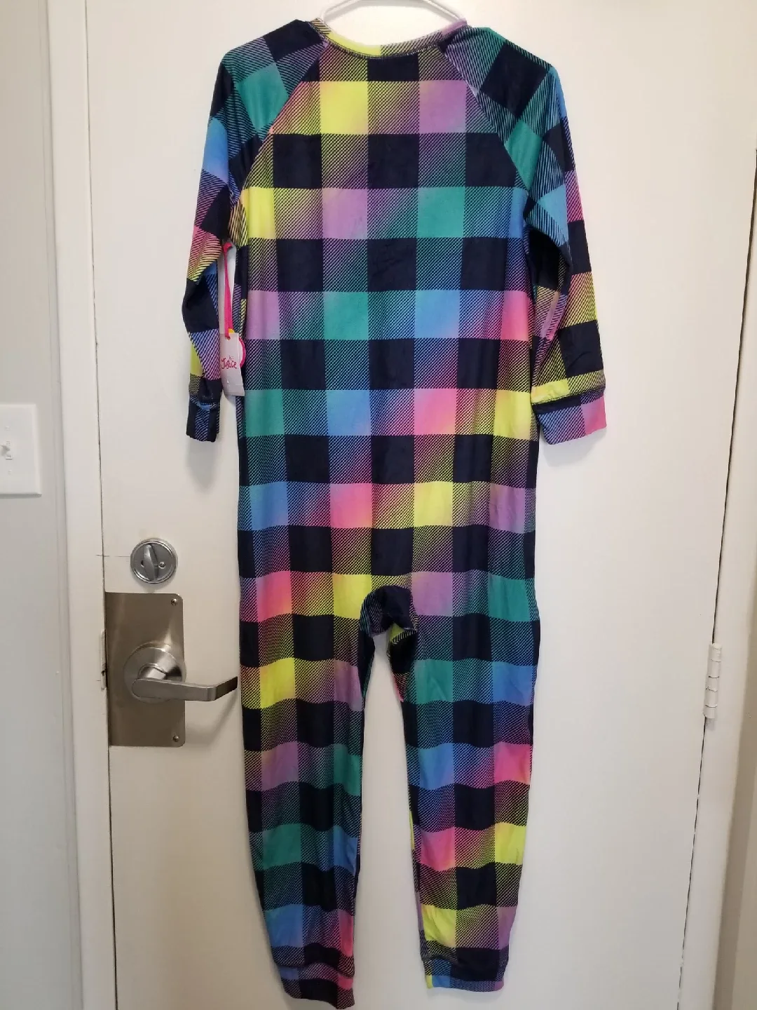 Justice L/G (14/16) Plaid Onesie image indicator(2)