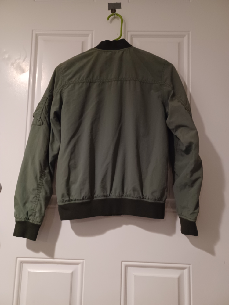 H&M Olive Green Bomber Jacket, Size 9-10Y - photo 2