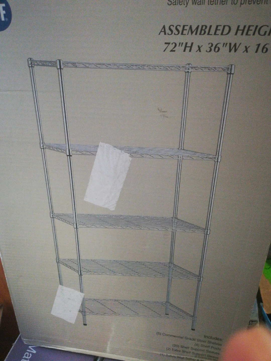 Menard Chrome 5 Tier Wire Shelving Kit - 72"x36"x16" - photo 4