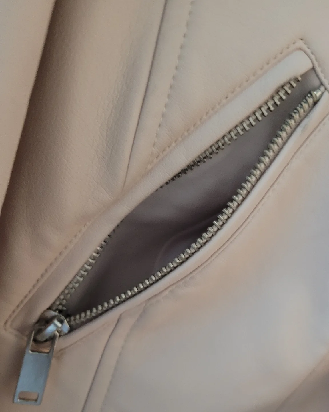 Faux Leather Biker Jacket Size S image indicator(4)