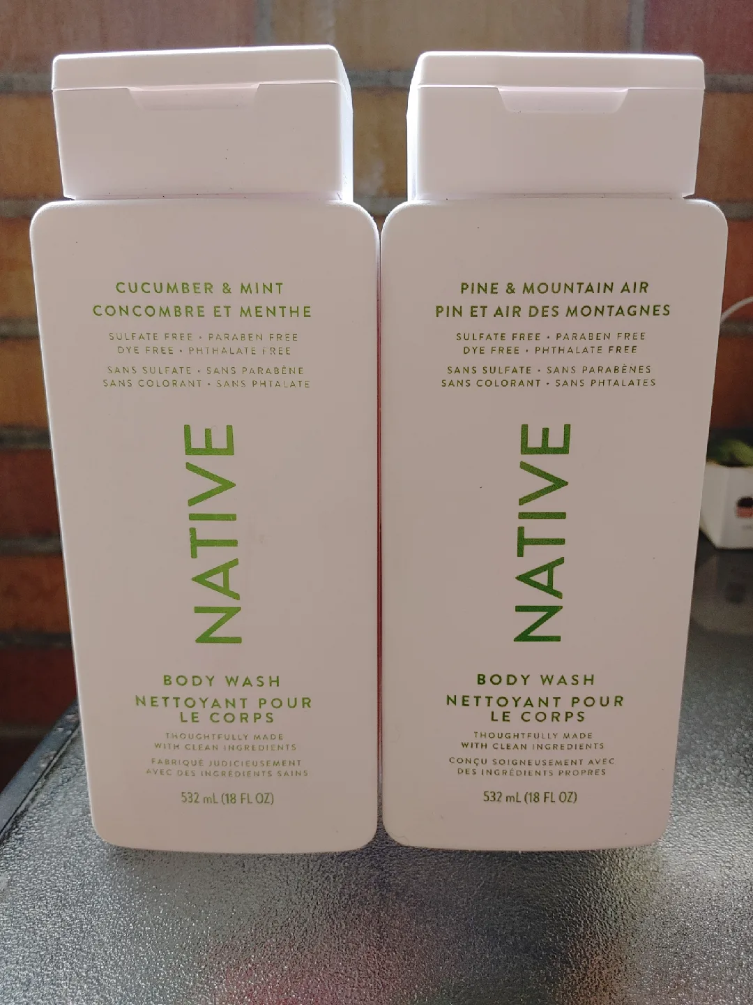 Native Body Wash - Cucumber & Mint, Pine & Mountain Air