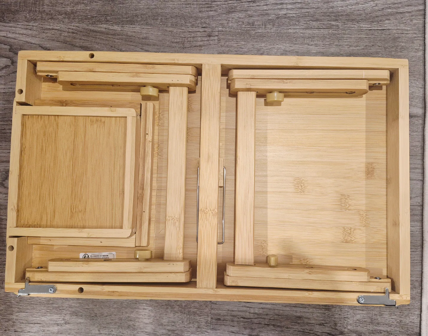 SONGMICS Bamboo Laptop Desk - Tilting Top & Folding Legs image indicator(6)