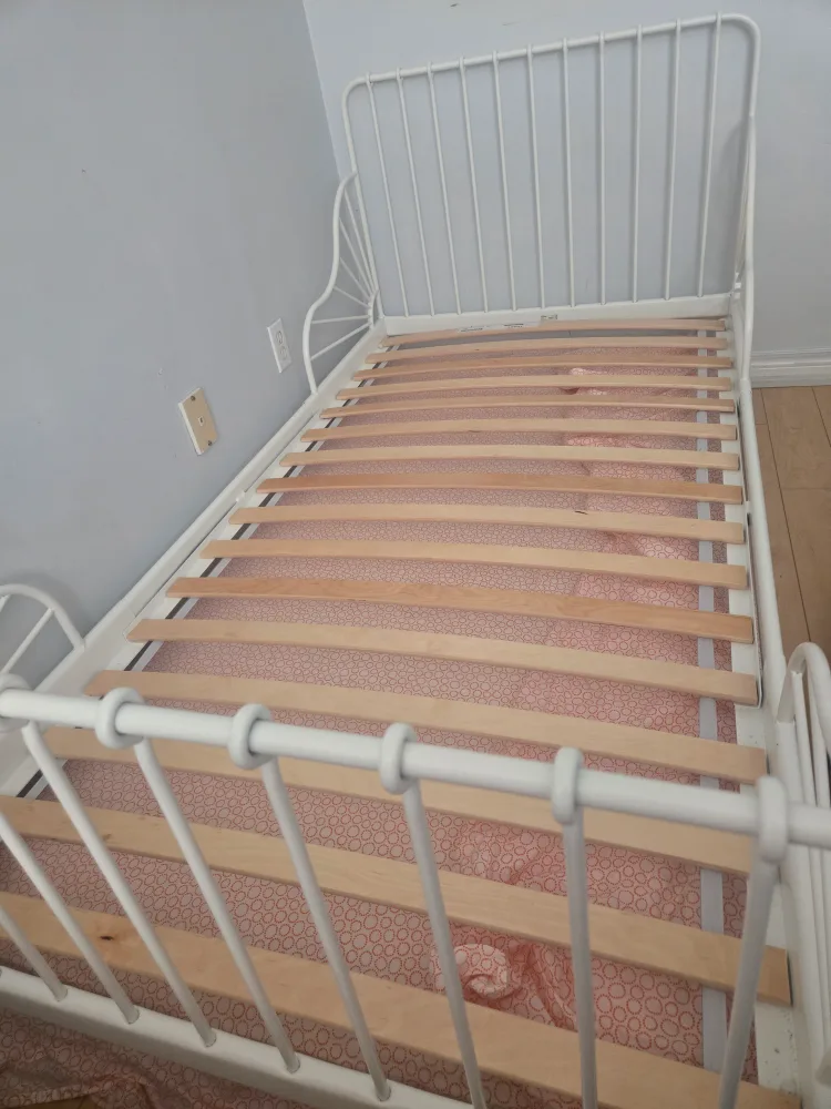 Ikea Minnen white extendable bed image indicator(3)