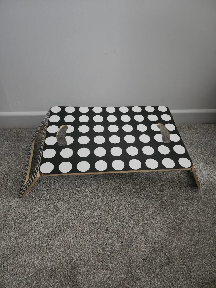 Black & White Polka Dot Bed Tray thumbnail