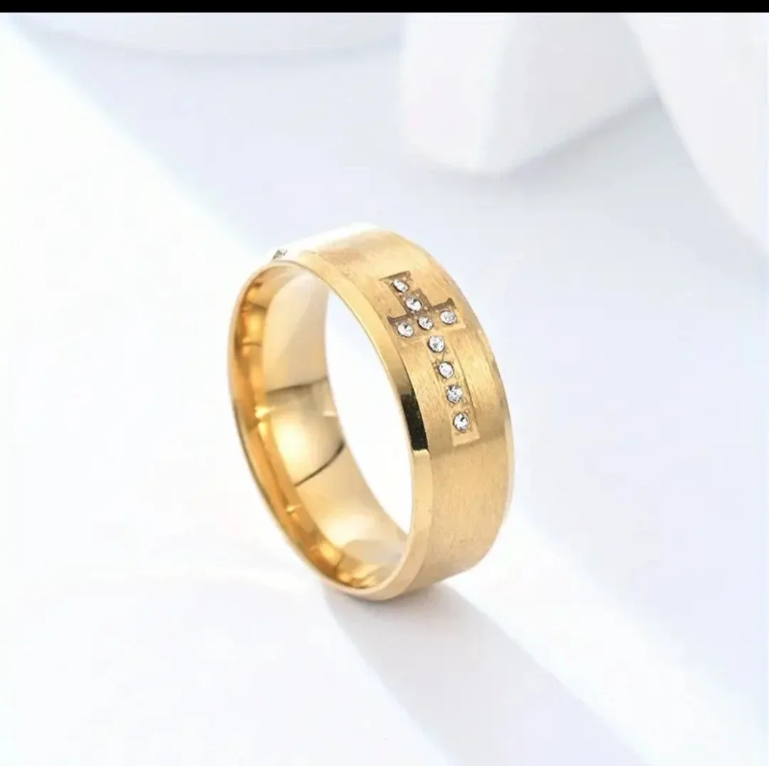 Jesus Cross Ring - Gold, Silver, Black image indicator(5)