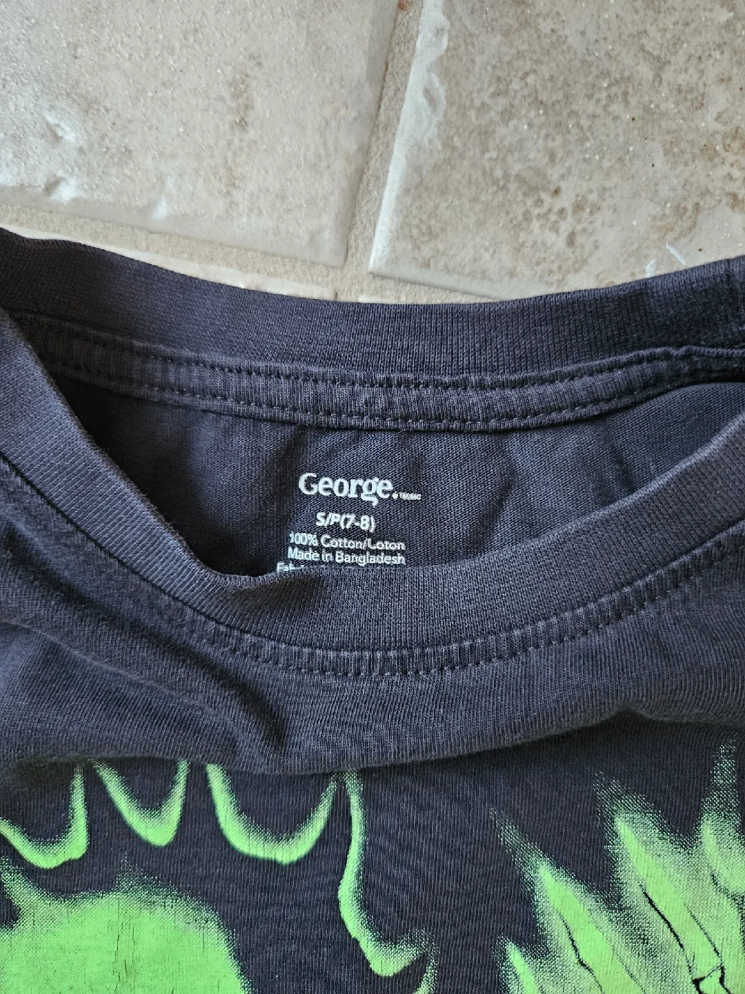 George Halloween Skeleton Long Sleeve Shirt - Size S (7-8) image indicator(2)