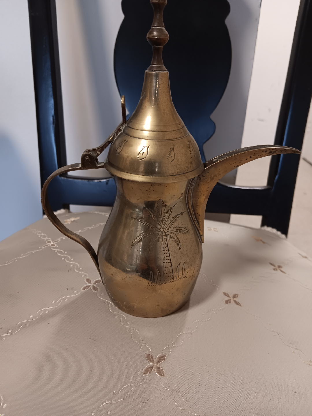 Vintage Brass Dallah Coffee Pot