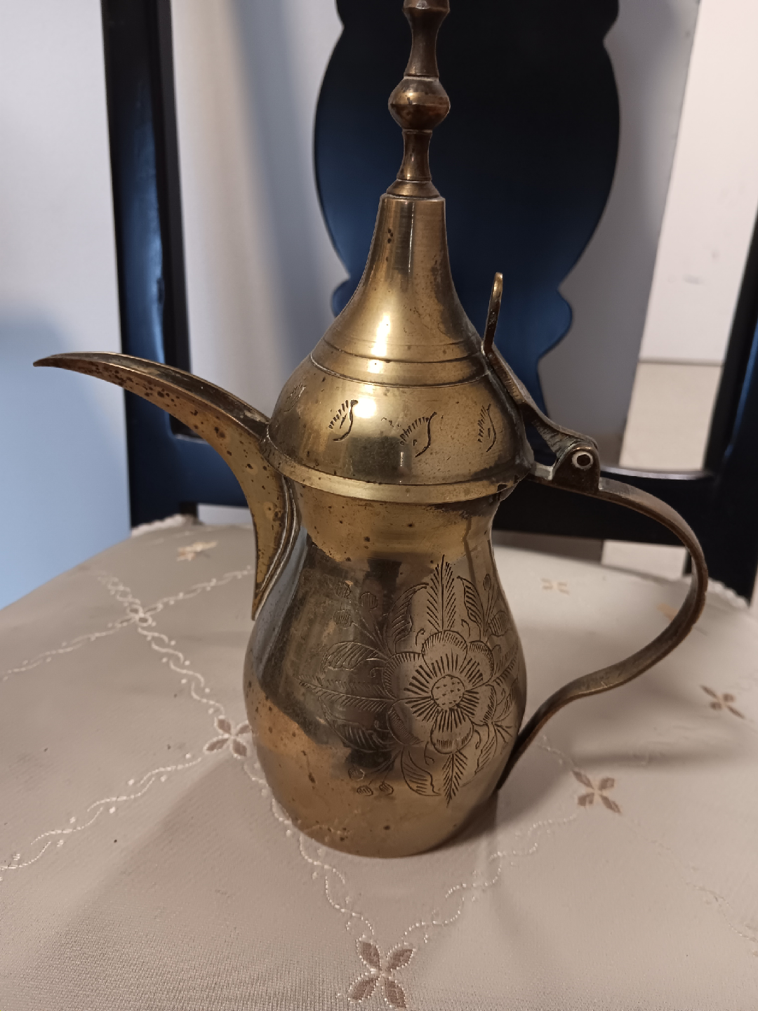 Vintage Brass Dallah Coffee Pot - photo 2