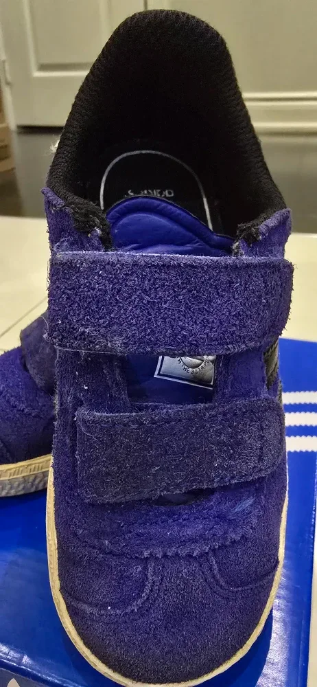 Cute Adidas Blue Suede Gazelle Shoes! - Size 7 Kids image indicator(2)