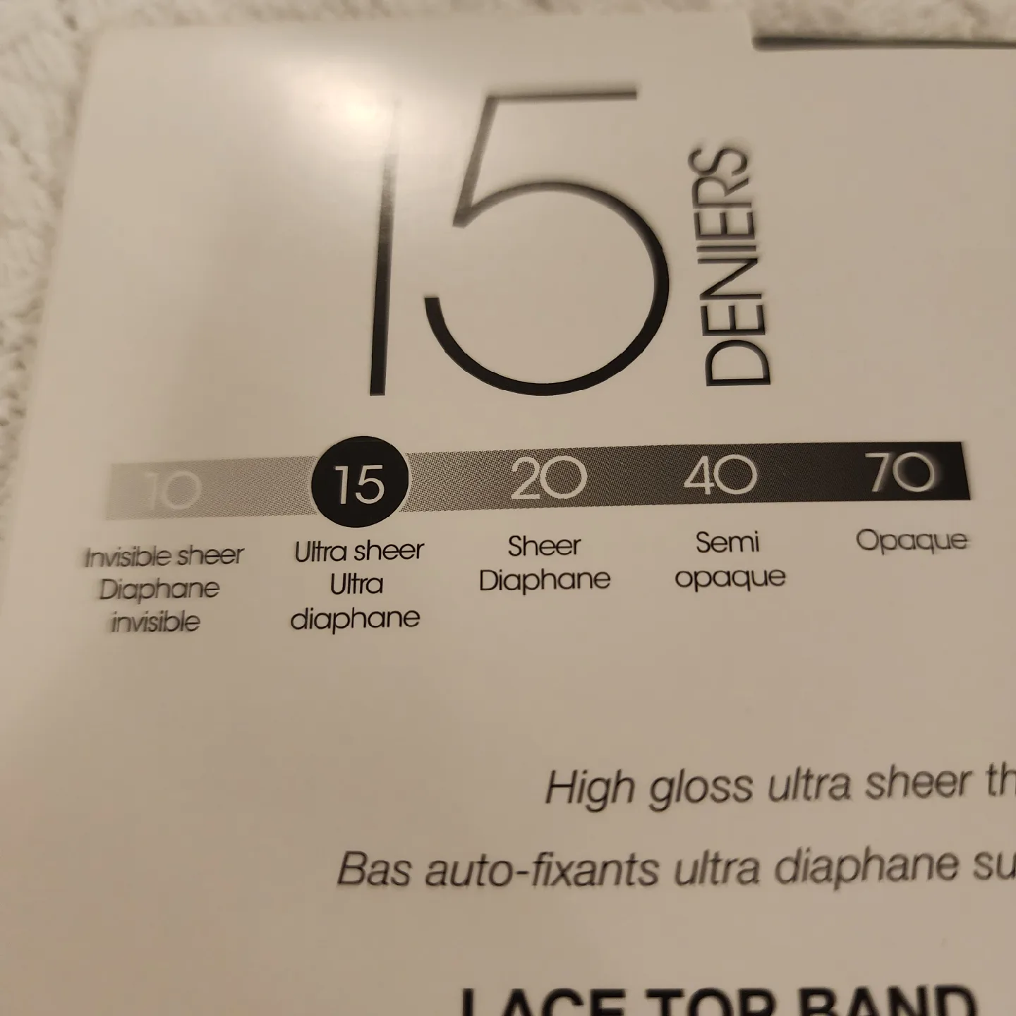 NEW Silks Gloss Illustre Lace Top Band Stockings - Size B image indicator(5)