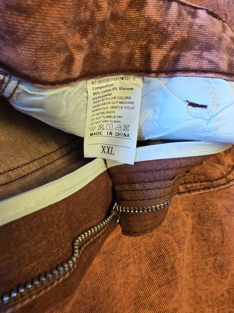 XXL Pink/Orange Acid Wash Jeans - Excellent Condition! image indicator(2)