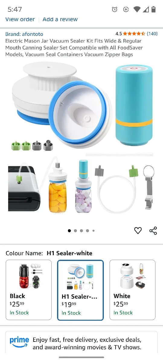 AFONTOTO Vacuum Sealer Kit - New in Box image indicator(4)